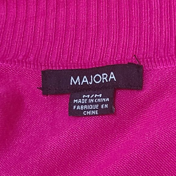 Magenta Hot Pink MAJORA Barbiecore Knit Short Sleeve Shrug - Picture 5 of 5